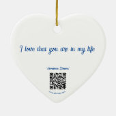 I LUV U generiek _Snowman Dreams Keramisch Keramisch Ornament (Achterkant)