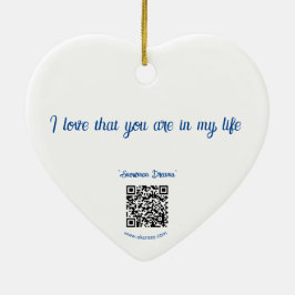 I LUV U generiek _Snowman Dreams Keramisch Ornament