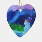 I LUV U generiek _Snowman Dreams Keramisch Ornament (Links)