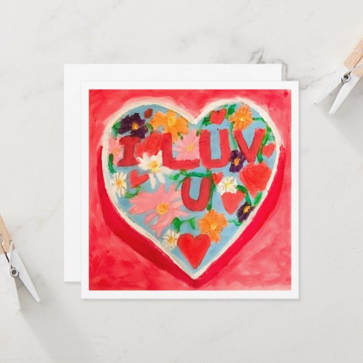 I Luv U Kaart (Voorkant / Achterkant in situ)
