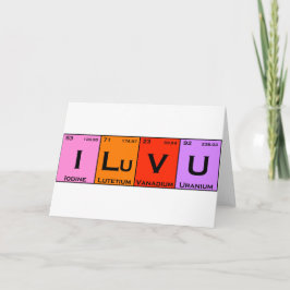 I LuV U romantische nerdy valentijn kaart