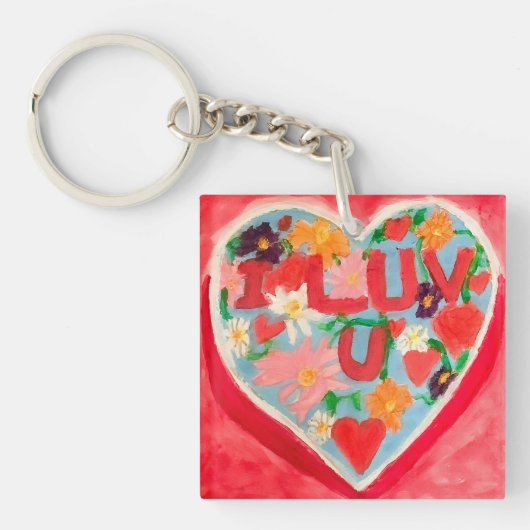 I Luv U Sleutelhanger (Voorkant)