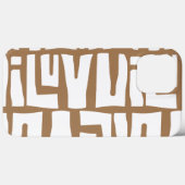 I LUV U Tribal Pattern Hoesje-Mate iPhone Case (Achterkant (horizontaal))