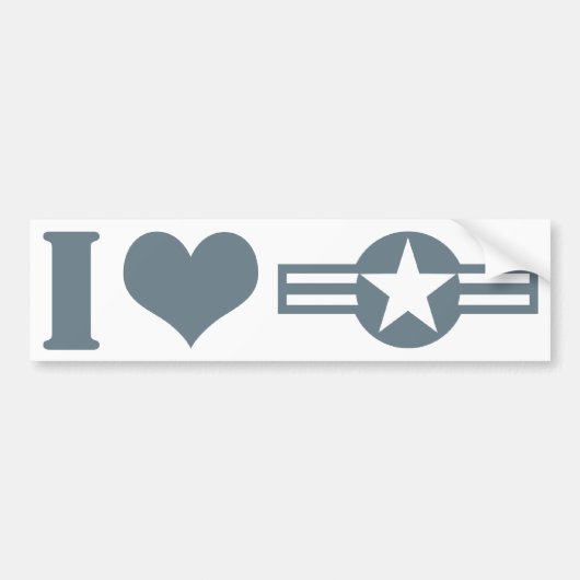 I Luv USA Bumpersticker (Voorkant)
