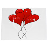 "I LUV you" BALLOONS Large Cadeautasje (Voorkant)