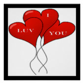 "I LUV you" BALLOONS Poster (Voorkant)