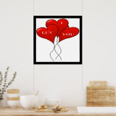 "I LUV you" BALLOONS Poster (Keuken)