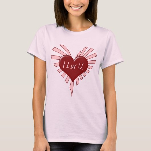 I Luv You Valentijn T-shirt (Voorkant)
