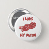 I Luvs Bacon Ronde Button 5,7 Cm (Voorkant /achterkant)