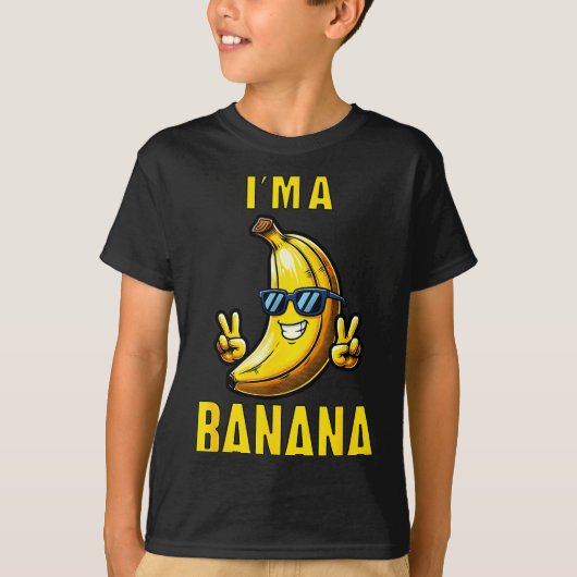 I’m A Banana Funny Cartoon Humor Design  T-shirt (Voorkant)