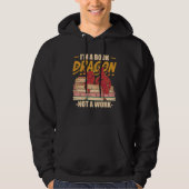 I m A Book Dragon Not At Work Bookreading Reader Hoodie (Voorkant)