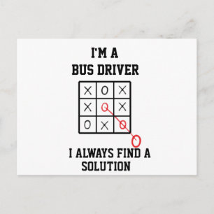 I m a bus driver I Altijd find a Solution Briefkaa Briefkaart