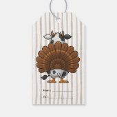 I’m a Cow Turkey | Funny Thanksgiving Disguise Cadeaulabel (Achterkant)