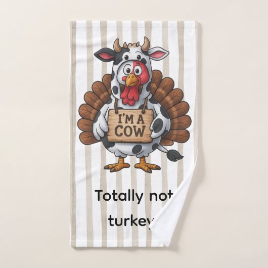 I’m a Cow Turkey | Funny Thanksgiving Disguise Handdoek (Handdoek)