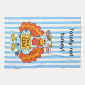 I’m a Cow Turkey | Funny Thanksgiving Disguise Theedoek (Horizontaal)