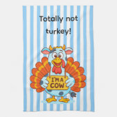 I’m a Cow Turkey | Funny Thanksgiving Disguise Theedoek (Verticaal)