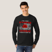 I m A Dad Popo And A Veteran Nothing Scares Me Fla T-shirt (Voorkant volledig)