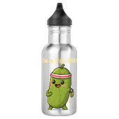 I’m a Fit-Dill! Funny Fitness Pickle Pun Design | Waterfles (Rechts)
