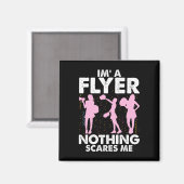 I’m A Flyer Nothing Scares Me Cheer Cheerleading C Magneet (Voorkant / Achterkant)