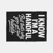 I’m A Handful Funny Sy Hands Quote Bold Flirty Wom Fleece Deken (Voorkant (Horizontaal))