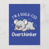 I’m A Koala-fied Overthinker - Cute Sad Koala Briefkaart (Voorkant)