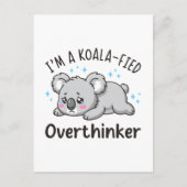 I’m A Koala-fied Overthinker - Cute Sad Koala Briefkaart (Voorkant)