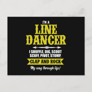 I m A Line Dancer Line Dansling Line Dance Cadeau Briefkaart