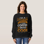 I m a software Engineer I turn Coffee into code Trui (Voorkant volledig)