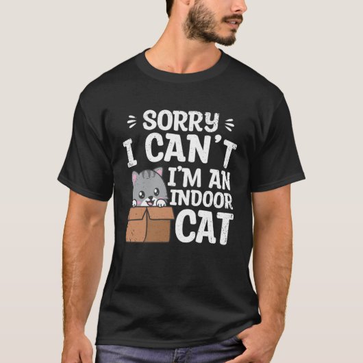 I m An Indoor Cat Pet Animals  Cute Cats Owner Gra T-shirt (Voorkant)