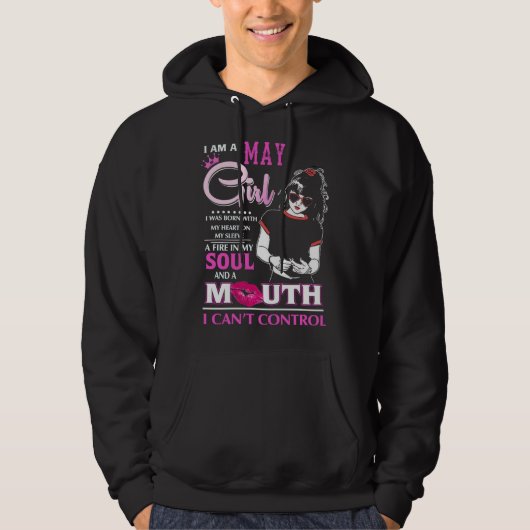 I m An May Women Queen Born In May Hoodie (Voorkant)