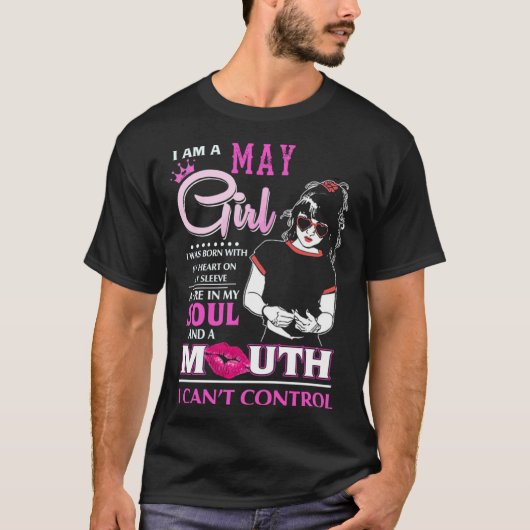 I m An May Women Queen Born In May T-shirt (Voorkant)