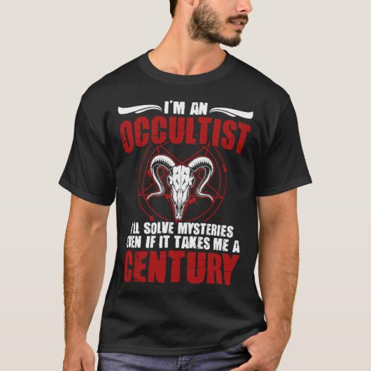 I m An Occultist Satanic Witchcraft Baphomet Goth T-shirt (Voorkant)
