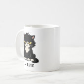 I’m Fine - Funny cat mug Koffiemok (Voorkant links)