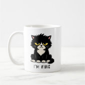 I’m Fine - Funny cat mug Koffiemok (Links)