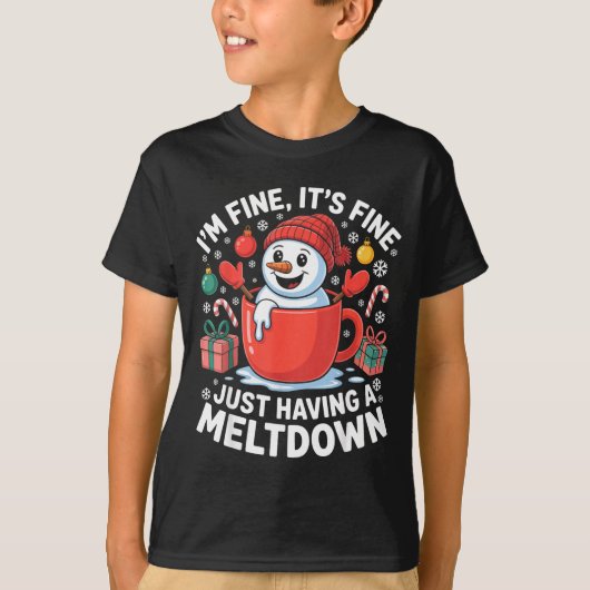 I’m Fine It’s Fine Just Having A Meltdown Funny Sn T-shirt (Voorkant)