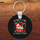 I’m Fine It's Fine Just Having Meltdown Christmas Sleutelhanger (Voorkant)