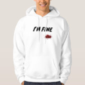 “I’m Fine” Minimalist Hoodie – Emotional Aesthetic (Voorkant)