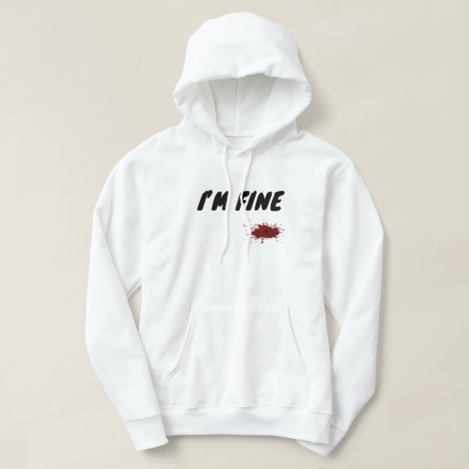 “I’m Fine” Minimalist Hoodie – Emotional Aesthetic (Design voorkant)