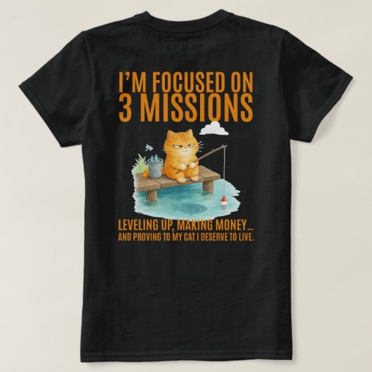I’m focused on 3 missions: Leveling up,  T-shirt (Design achterkant)