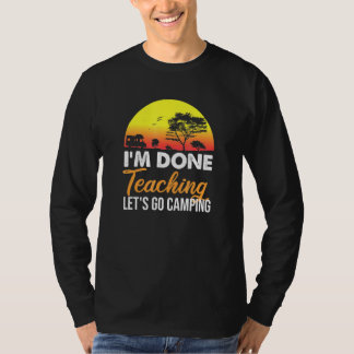 I m Gereed Onderwijs maken maakt Camping Retro Sun T-shirt