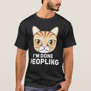 I m Gereed Peoping Angry Cat Design Retro T-shirt