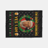 I’m Going Drinking Yes I Am Christmas Beer Holiday Fleece Deken (Voorkant (Horizontaal))
