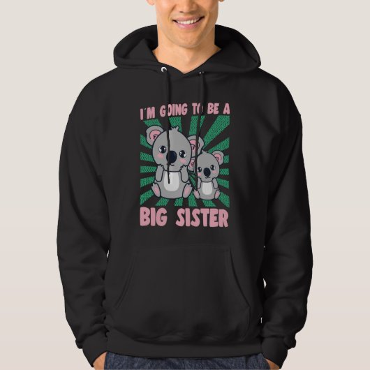 I m Going To Be A Big Sister Koala Graphic Big Sis Hoodie (Voorkant)