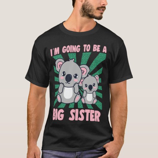 I m Going To Be A Big Sister Koala Graphic Big Sis T-shirt (Voorkant)