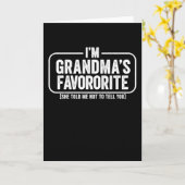 I’m Grandma’s Favorite Funny Cute Grandchild Gift Kaart (Gele Bloem)