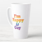 “I’m Happy & Gay” Mug – Bold Pride Latte Cup  Mok (Linkerhoek)