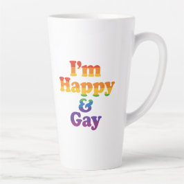 “I’m Happy & Gay” Mug – Bold Pride Latte Cup  Mok