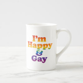 “I’m Happy & Gay” Mug – Bold Pride Latte Cup Porselein Kop