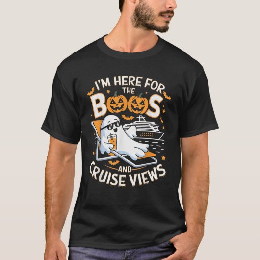 I m here For The Boos And Cruise Views Ghostly Cru T-shirt (Voorkant)