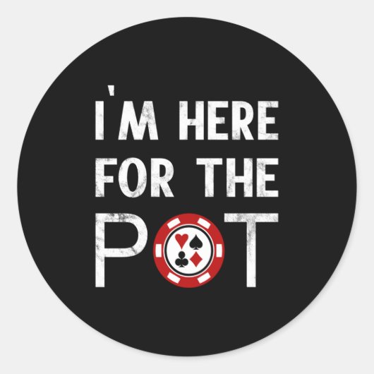 I M Here For The T Funny Ker Ronde Sticker (Voorkant)